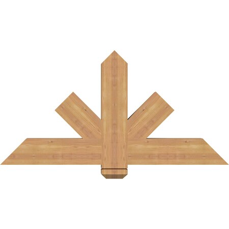 Ekena Millwork Kennewick Timber Gable Bracket, Western Red Cedar, 48"W x 24"H x 3 1/2"D x 5 1/2"F, 12/12 Pitch GBW048X24X0406KEN00SWR